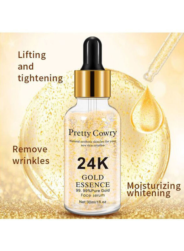 Pretty Cowry 24K Pure Gold Essence Face Serum, 30ml