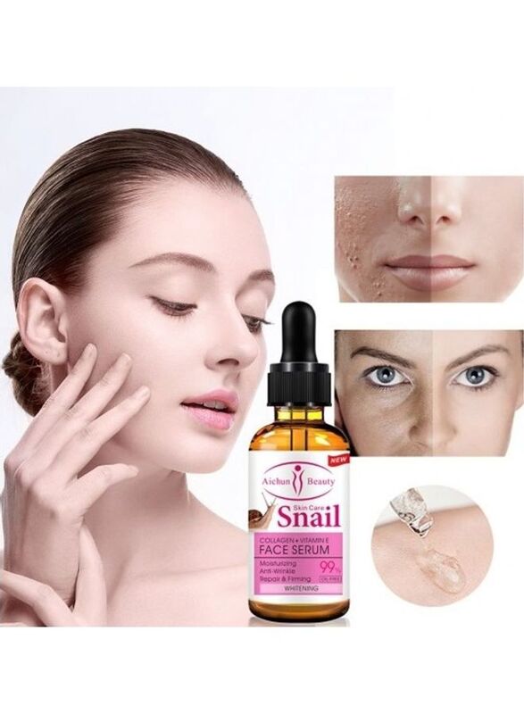 Aichun Beauty Snail Collagen Plus Vitamin E Face Serum, 4x30ml