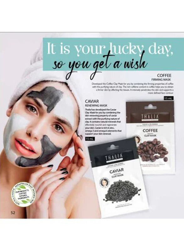 Thalia Skin Renewing & Nourishing Caviar + Purifying, Pore Tightening Coffee & Clay Face Mask