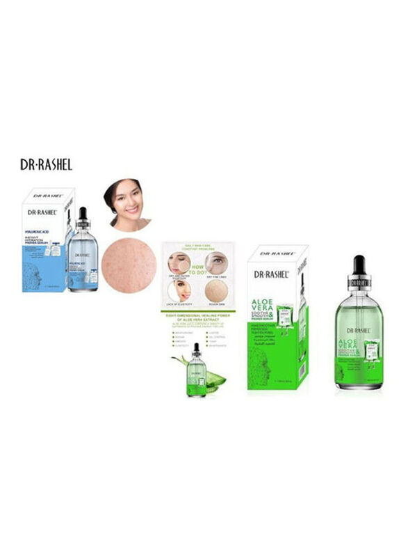 Dr Rashel Hyaluronic Acid Primer Serum + Aloe Vera Primer Serum, Multicolour