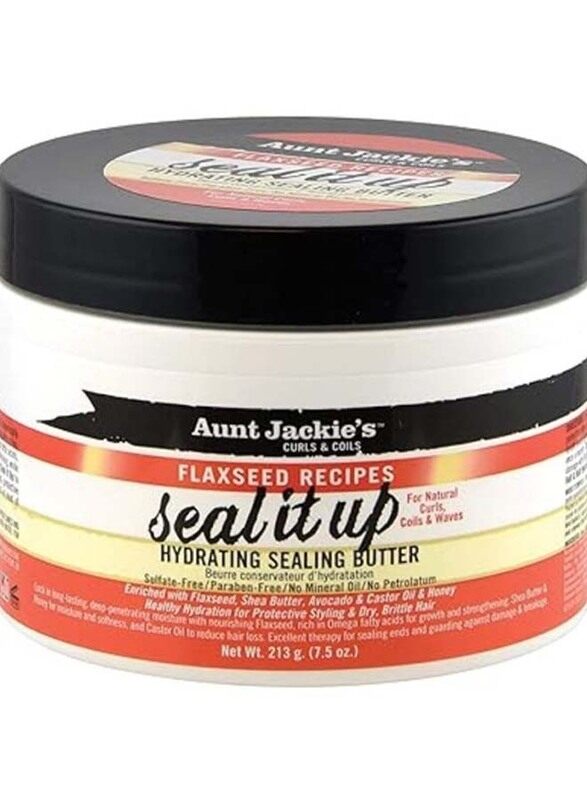 

Aunt Jackie's Flaxseed Recipes Seal It Up Hydrating Sealing for All Hair Types, 213g