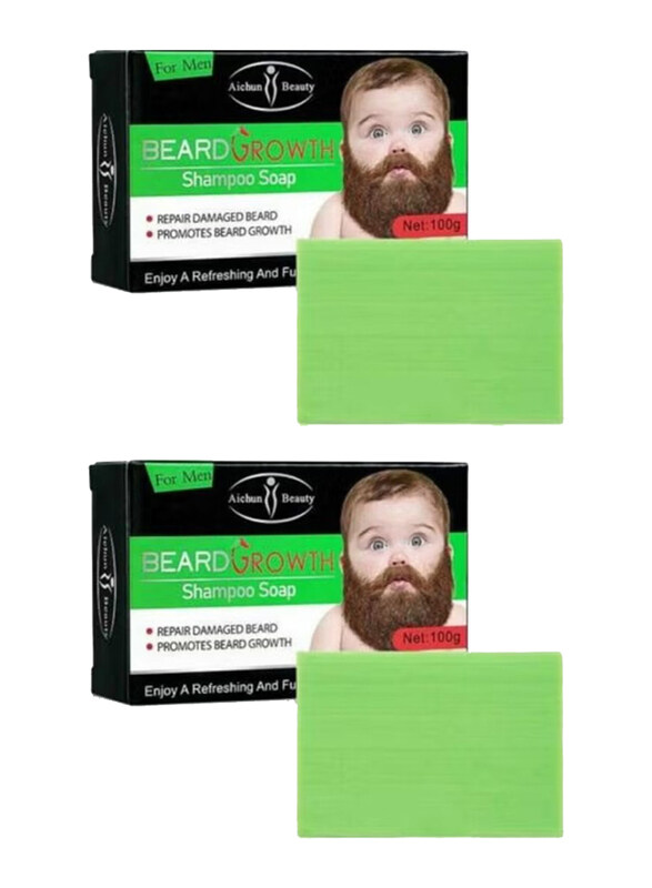 

Aichun Beauty Beard Growth Shampoo Soap, 2 x 100g