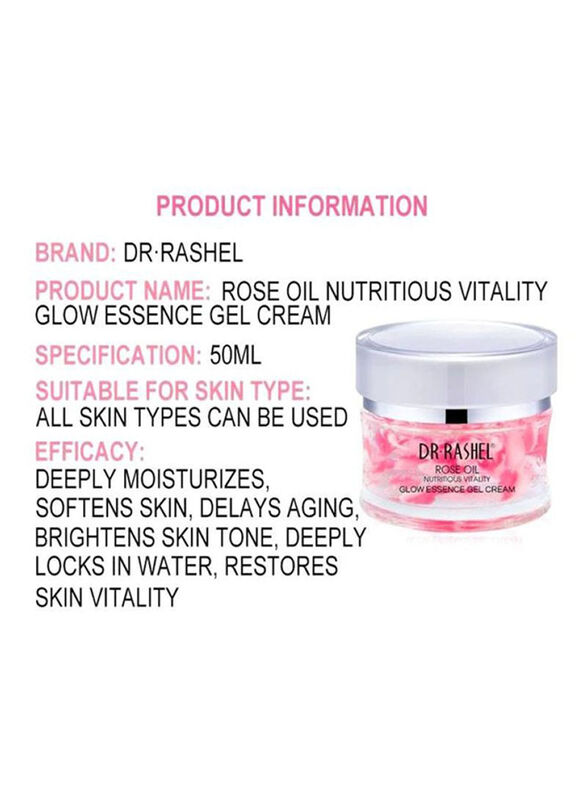 Dr Rashel Rose Oil Nutritious Vitality Glow Eye Gel Cream, 30g