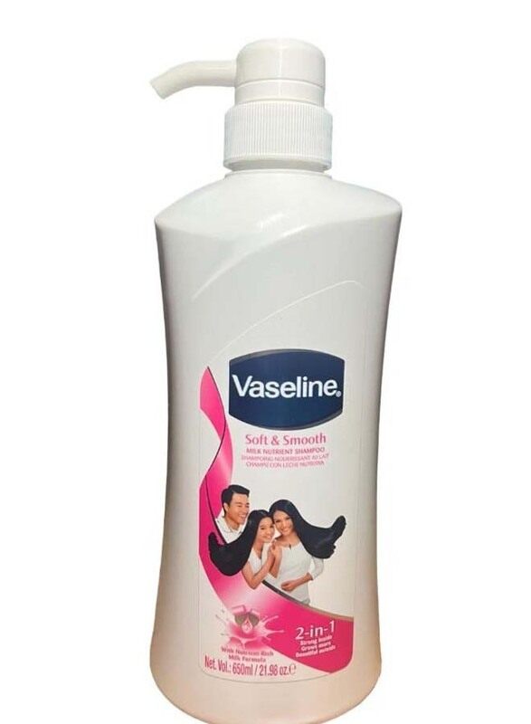 

Vaseline 2 In 1 Soft & Smooth Milk Nutrient Shampoo for All Hair Types, 650ml