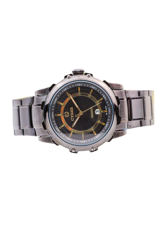 

Cyber An Elegant Analog Watch for Men with Stainless Steel Band, Silver-Black