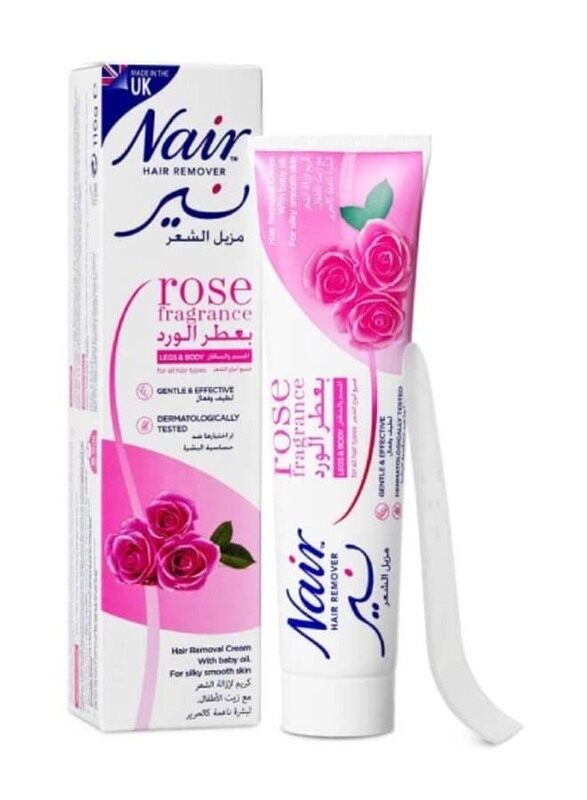 

Nair Rose Fragrance Hair Removal Cream with Baby Oil, 110gm
