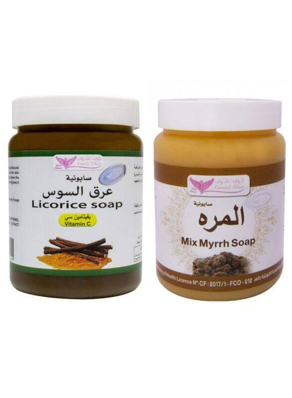 

Kuwait Shop Licorice Soap + Mix Myrrh Soap, 2 Pieces x 500ml