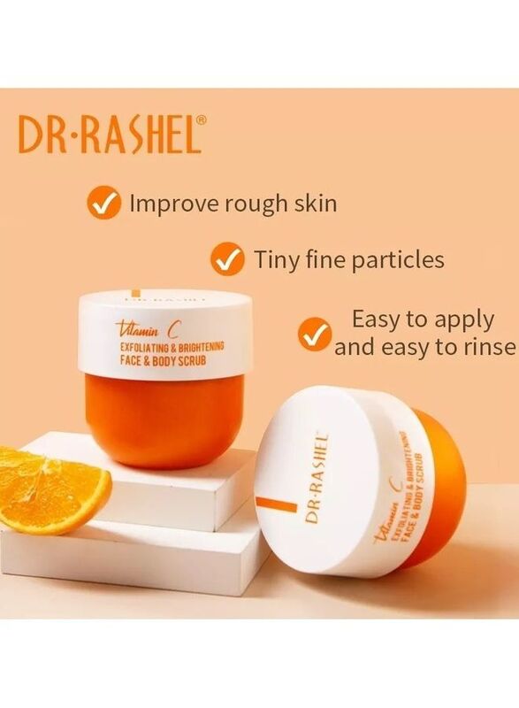 Dr. Rashel Vitamin C Exfoliating & Brightening for Face & Body Scrub, 250gm