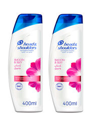 Head & Shoulders Smooth And Silky Anti Dandruff Shampoo for Anti Dandruff, 2 x 400ml