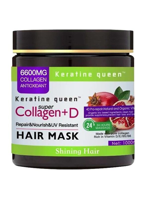 

Keratine Queen Super Collagen + D Hair Mask for All Hair Types, 1000ml