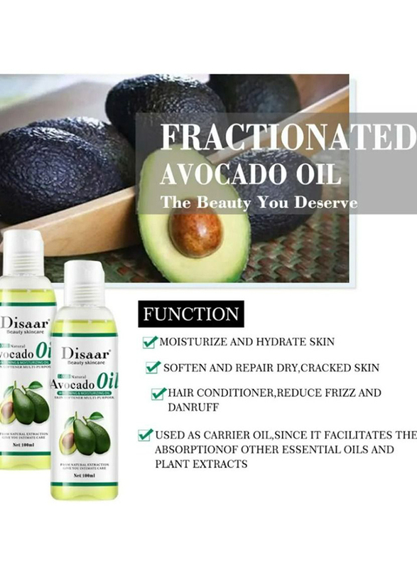 Disaar Natural Avocado Oil, 2 x 100ml