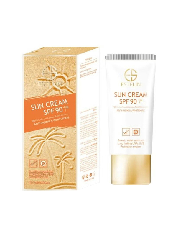 Estelin Anti-Aging & Whitening SPF 90 Multicolour Sun Cream, 60ml