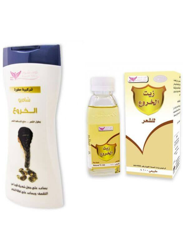 

Kuwait Shop Castor Oil & Castor Shampoo for All Hair Types, 125ml, 450ml, 2 Piece