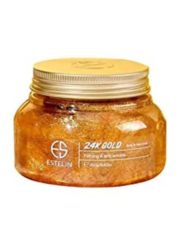 Estelin 24K Gold Body and Face Scrub, 250gm