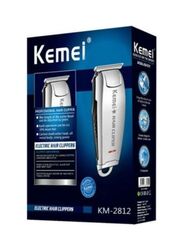 Kemei KM-2812 Electric Hair Clipper, Silver/Black