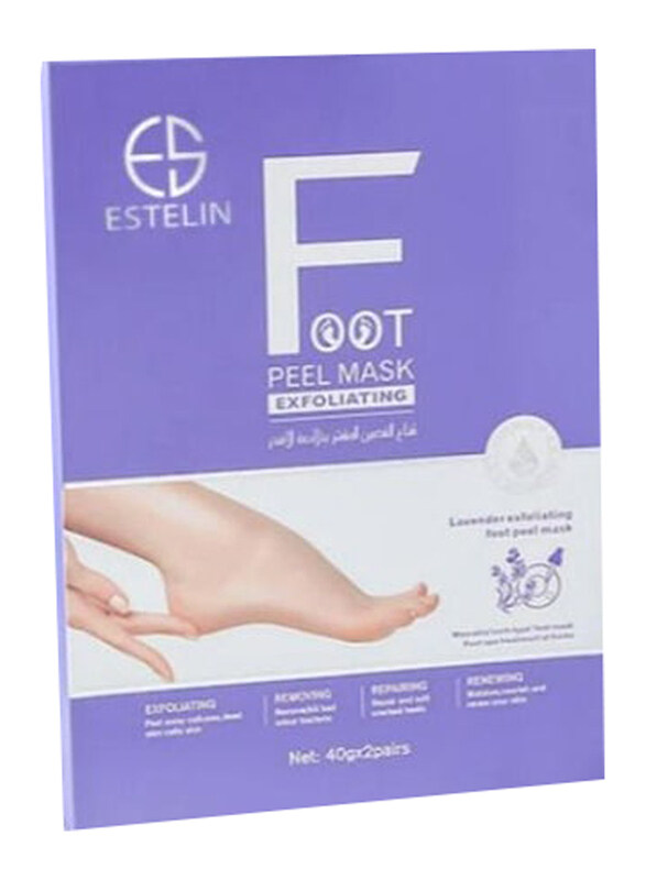 

Estelin Exfoliating Lavender Foot Peel Mask, 2 x 40gm