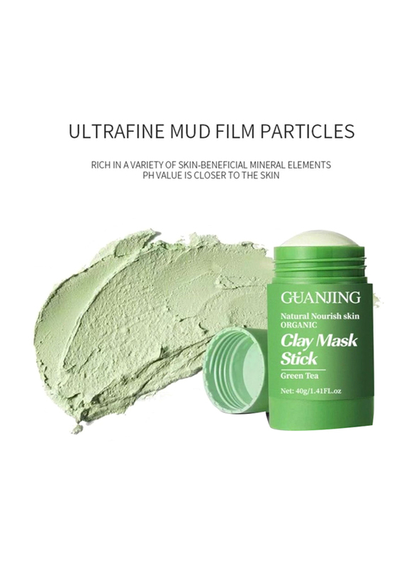 Guanjing Green Tea Clay Mask + Bamboo Charcoal Clay Mask, 80g