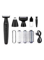 Kemei KM-114 Professional Design 3 In 1 Electric Multi Function Men Grooming Set, Black