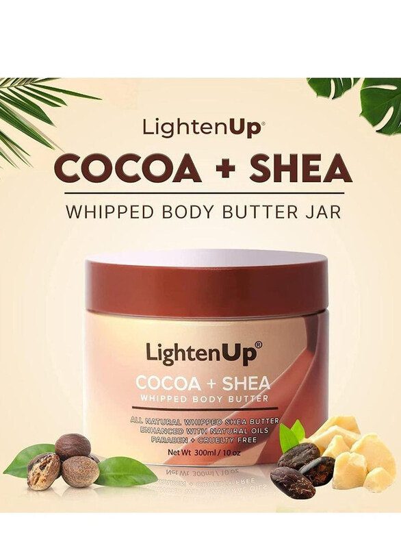 

Lightenup Cocoa + Shea Whipped Body Butter, 300ml