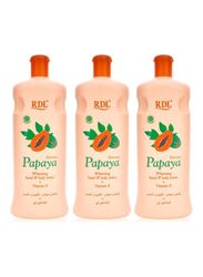 Rdl Papaya Hand & Body Whitening Lotion, 1800ml, 3 Piece