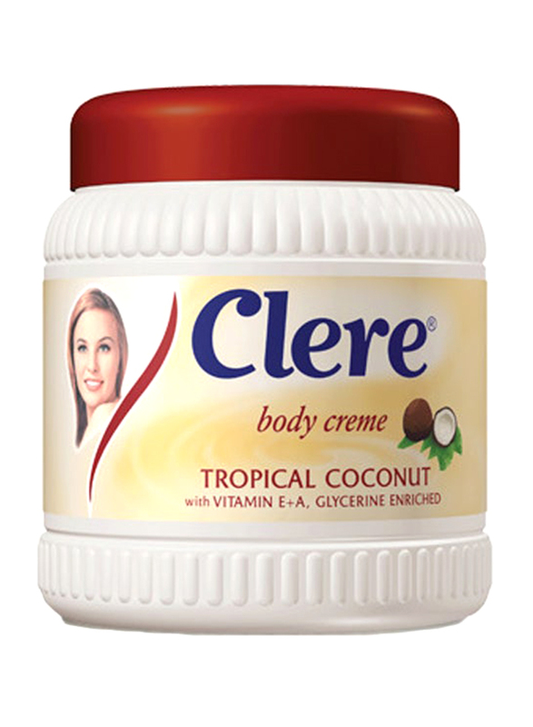 Clere Tropical Coconut Body Crème, 500ml