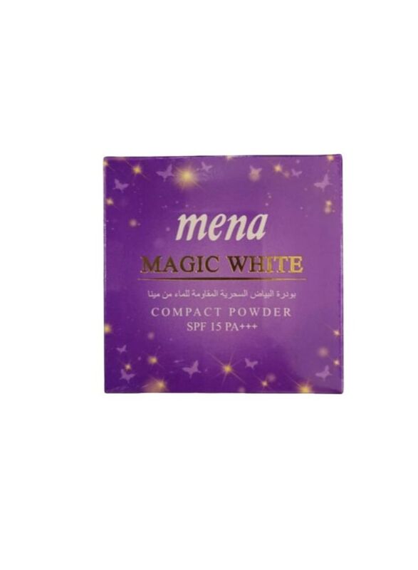 Mena Magic White Compact Powder with SPF 15+++, 12gm, Beige