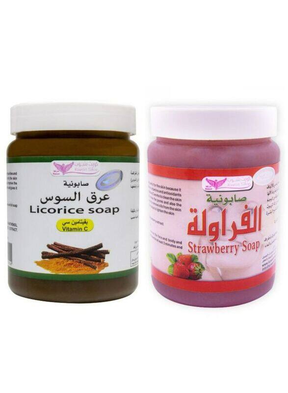 

Kuwait Shop Licorice Soap + Strawberry Mixture Soap, 2 Pieces x 500ml