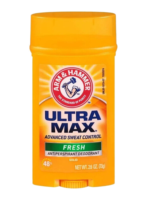 

Arm & Hammer Ultra Max Solid Antiperspirant & Deodorant for Men, Fresh, 73gm