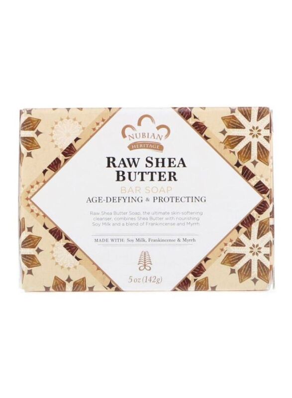 Nubian Heritage Raw Shea Butter Bar Soap Set, Pack of 4 x 5oz