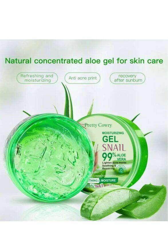 

Pretty Cowry Natural Moisturizing Snail Aloe Vera Gel, 300gm