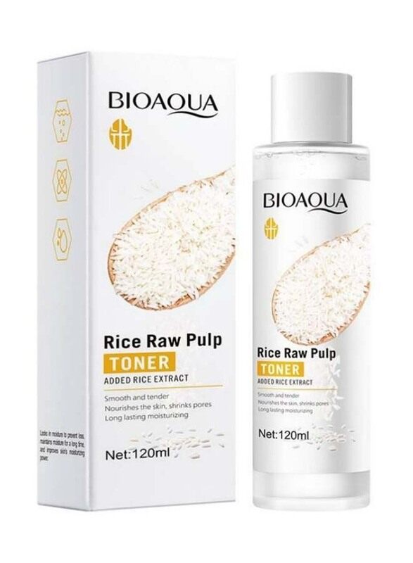 

Bioaqua Toner Rice Raw Pulp Hydrating Moisturizing Skin Care Softening Water, 120 ml