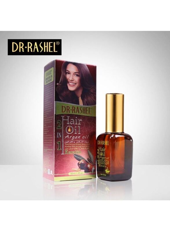 Dr. Rashel 2-In-1 Hair Gold Oil With Keratin, 50ml