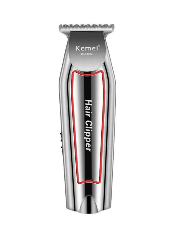Kemei Professional Rechargeable Electric Hair Clipper Trimmer, KM-032, Silver