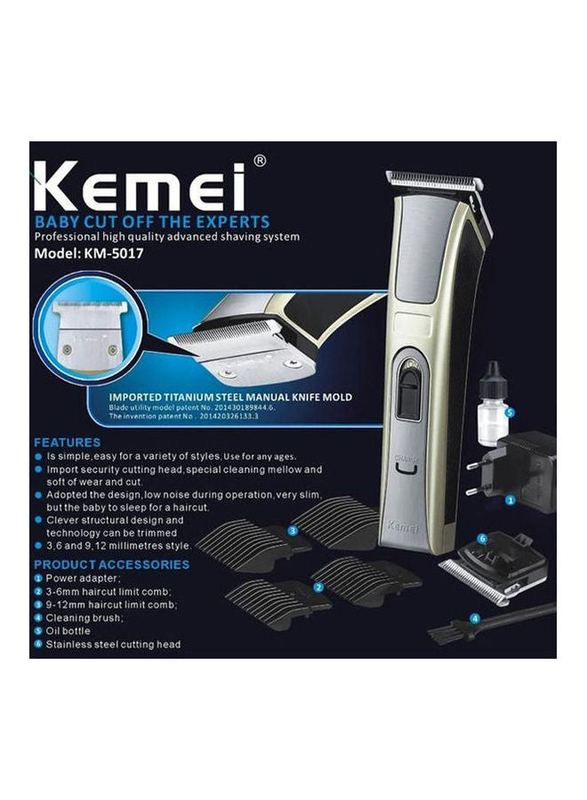 Kemei Shaver Machine for Men, KM-5017, Gold