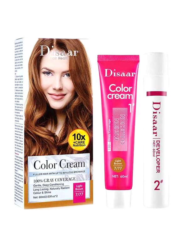 Disaar Fashion Collection Color Cream, 60ml, Light Brown 7/77