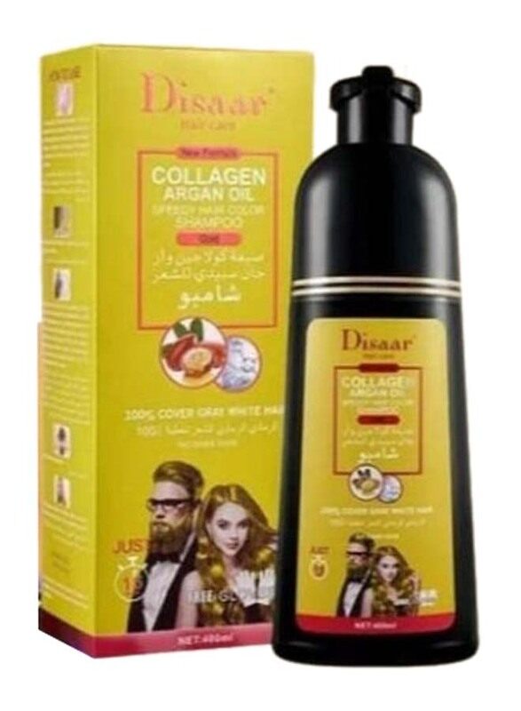 

Disaar Collagen Argan Oil Speedy Hair Color Shampoo, 400ml, Gold