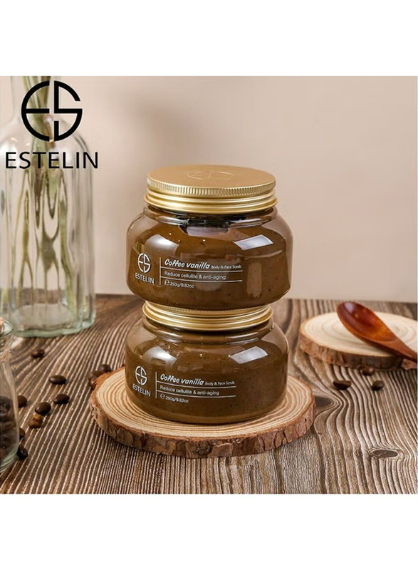 Estelin Coffee Vanilla Body Face Scrub, 250gm