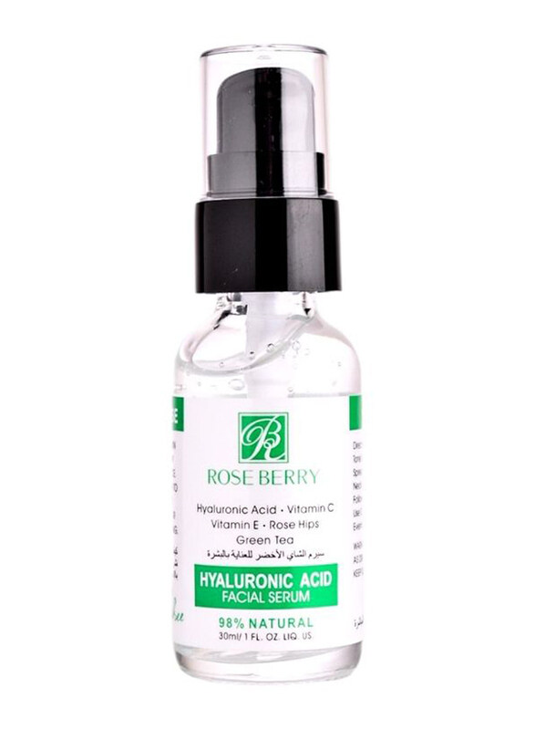 

Rose Berry Facial Serum Hyaluronic Acid Rose Hips Extract, 30ml