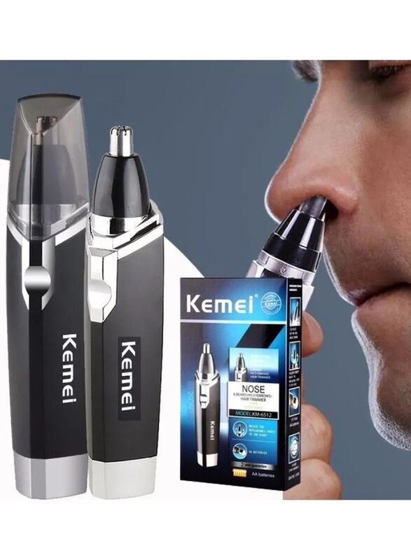 Kemei KM-6512 Portable Nasal Nose Hair Trimmer, Black