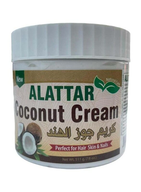 

Alattar Coconut Cream Perfect for Hair Skin & Nails, 511gm