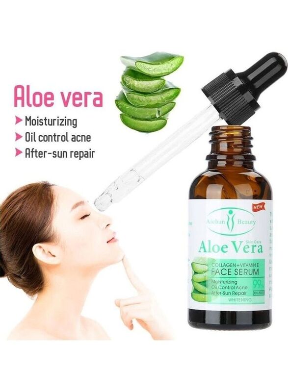 Aichun Beauty Aloe Vera Moisturizing and Oil Control Face Serum, 4 Pieces