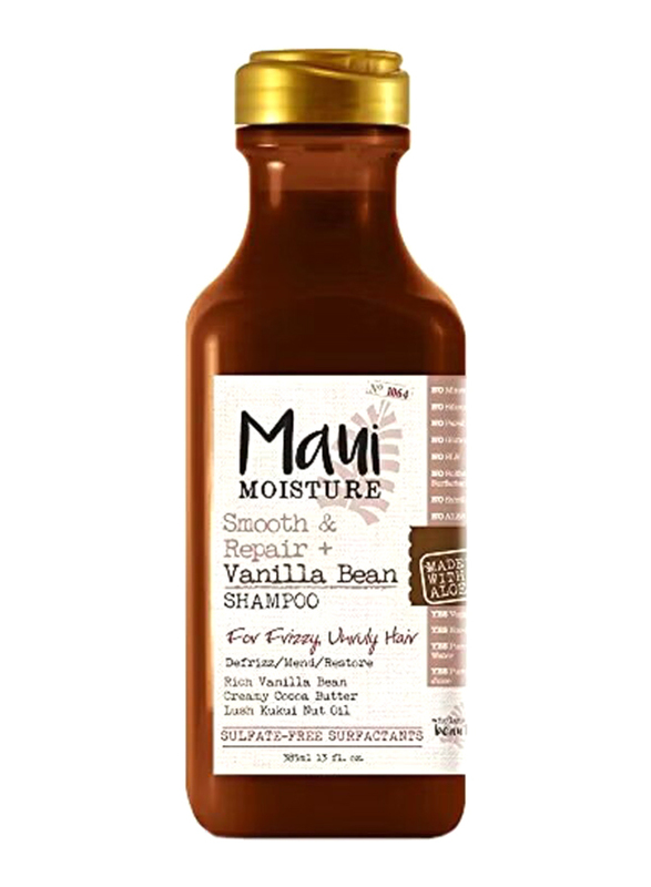 Maui Moisture Smooth & Repair+ Vanilla Bean Shampoo for Frizzy Hair, 385ml