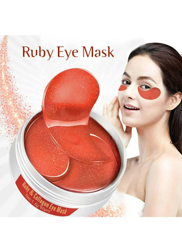 Aichun Beauty Eye Patch Moisturizing Nourishing Anti Wrinkles Ruby Collagen Under Eye Mask, 50gm