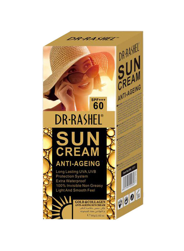 Dr Rashel Spf60 Gold Collagen Sun Cream, 80g