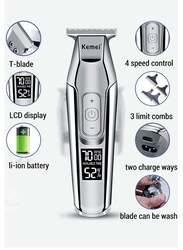 Kemei KM-5027 Electric Hair Clipper, Silver