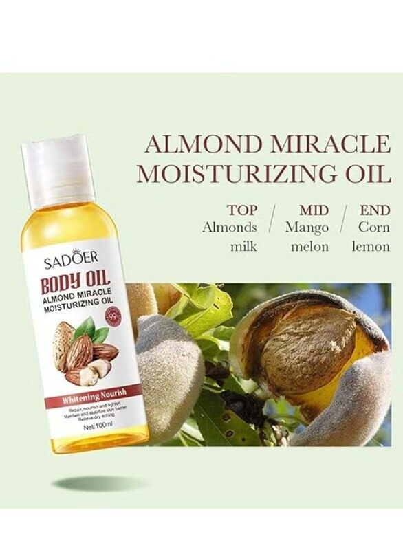 

Sadoer Whitening Nourish Body Oil with Almond Miracle Moisturizing Oil, 100ml