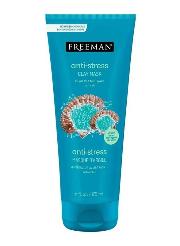 

Freeman Anti-Stress Clay Facial Mask With Dead Sea Minerals Balancing And Clearing Beauty Face Mask, 175ml