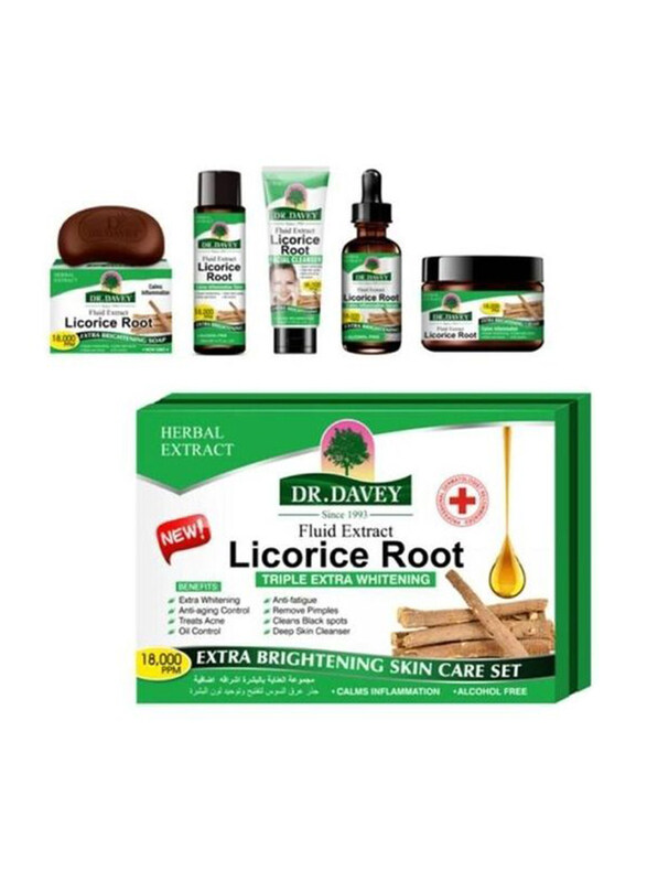 

Dr. Davey Licorice Root Extra Brightening Skin Care Set, 500gm