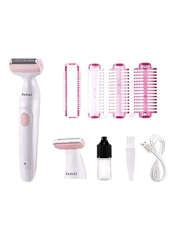 Kemei 2-in-1 Professional Design Multi-Function Waterproof Lady Shaver Kit, 1 Pack