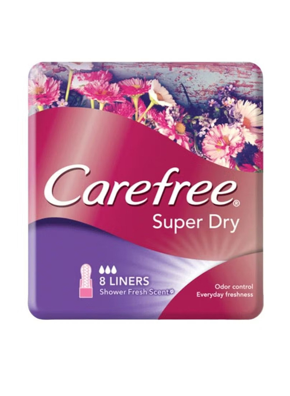 Carefree Pantyliner Super Dry Scented Sanitary Pads, 3 Pieces